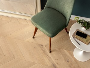 Parkett Eiche französischer Fischgrät Weiß - Epoque Chevron Bianco