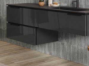 Seiten Rechts/Links Touch 47x2xH26 cm Anthrazit glänzend