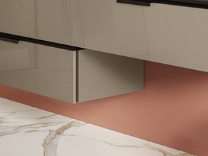 Seiten Rechts/Links Touch 47x2xH26 cm Graubeige glänzend