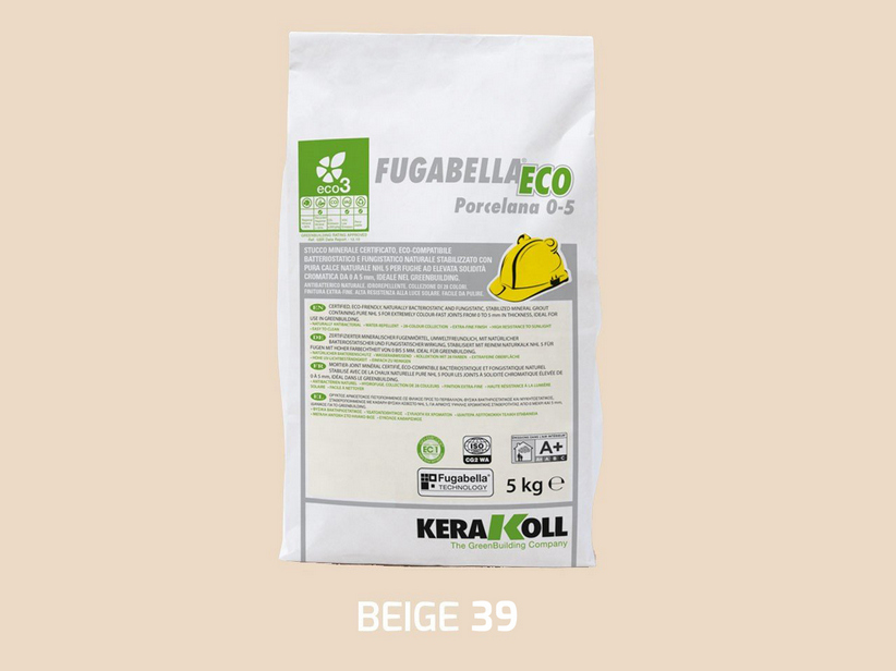 Fugenmörtel auf Zementbasis Beige 5kg - Kerakoll Fugabella Eco 0-5 Beige 39