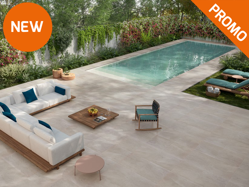 All Mass Stone Effect Rectified Outdoor Porcelain Tile - Geology