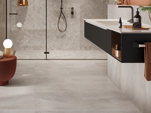 GEOLOGY GREY ALL MASS STONE EFFECT TILE 60X60