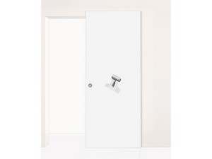 Ghost External Wall Sliding Door 95xH218.5 cm Unfinished for Painting Right Opening