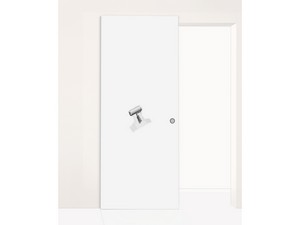 Ghost External Wall Sliding Door 95xH218.5 cm Unfinished for Painting Left Opening