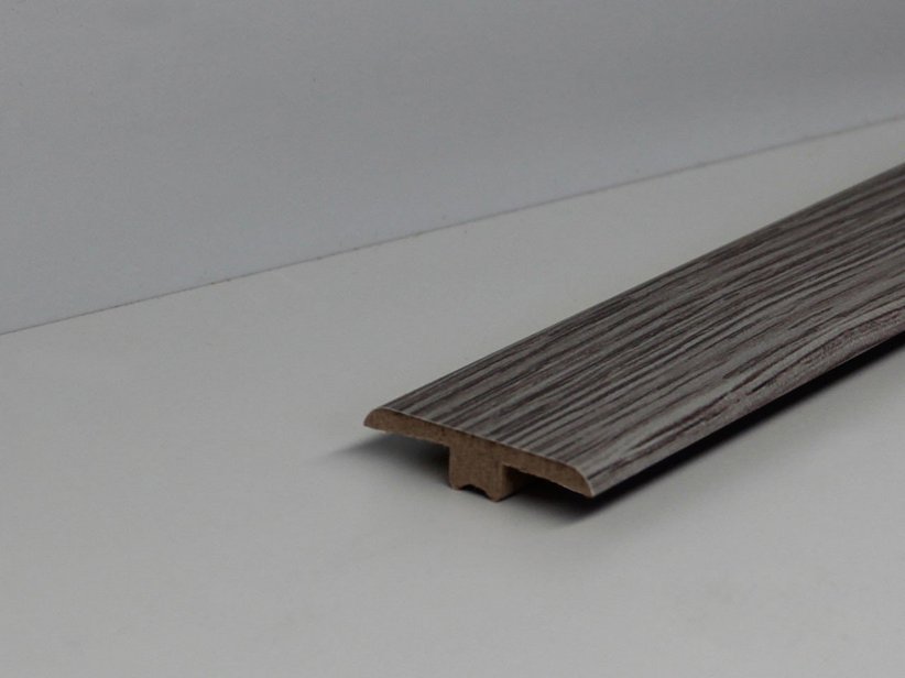 Profilé de finition couvre-joints chêne gris MDF longueur 2,4m