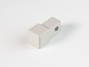 Global Square End Caps Ivory Grey Concrete Aluminum 10 mm