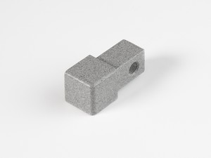 Endkappe Global Square aus Aluminium Concrete Grau 10 mm