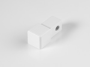 Embout Global Square aluminium blanc 10mm
