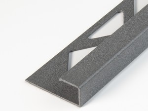 Global Square Angular Profile In Concrete Aluminium Dark Grey Finish Thickness 10mm Length 2,7M