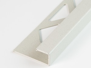 Global Square Angular Profile In Concrete Aluminium Ivory Grey Finish Thickness 10mm Length 2,7M