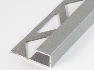 Global Square Angular Profile In Concrete Aluminium Pearl Grey Finish Thickness 10mm Length 2,7M
