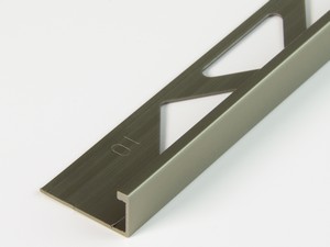 Global Floor Angular Profile In Anodized Aluminium Titanium Finish Thickness 10mm Length 2,7M