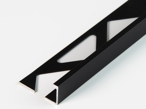Global Floor Angular Profile In Anodized Aluminium Black Finish Thickness 10mm Length 2,7M