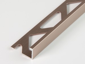 Profilé d’angle Global Floor aluminium anodisé cuivre épaisseur 10 mm longueur 2,7 m