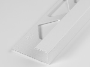 Profilé d’angle Global Square aluminium blanc épaisseur 10 mm longueur 2,7 m