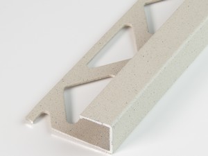 Global Square Angular Profile In Concrete Aluminium Cream Finish Thickness 10mm Length 2,7M