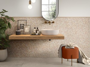 Mosaico Vetro Gold Bianco 32,5X32,5 Bianco/Rame