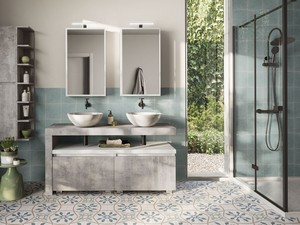Badezimmer-Wandfliese aus Feinsteinzeug mit Terrazzo-Optik - Novecento
