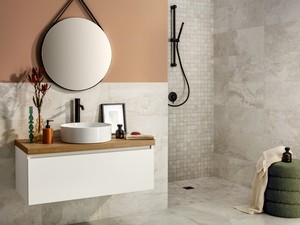 Bad-Wandverkleidung aus Feinsteinzeug Steinoptik Slate - Touchstone