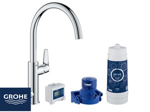 Mitigeur d’évier Grohe® Blue Pure Baucurve avec système de filtration d’eau