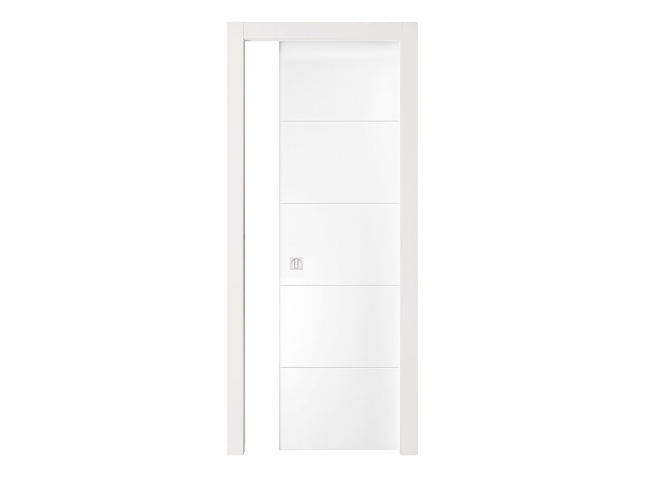 GROOVE SLIDING DOOR 70XH210 cm LACQUERED WHITE - Iperceramica