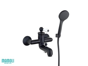 Ensemble baignoire Toscana équipé noir mat