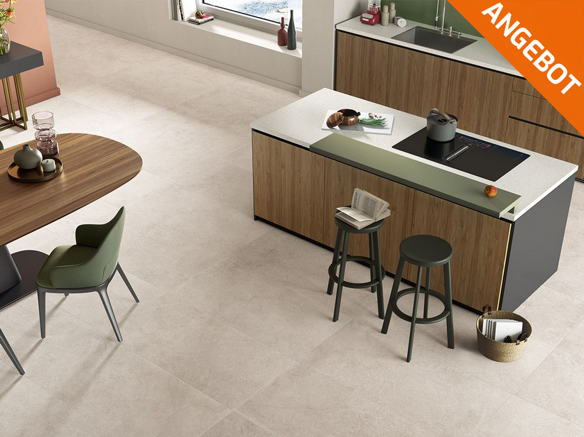 Feinsteinzeug Fliesen, Steinoptik Limestone rektifiziert - Highlands