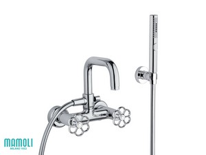 Mitigeur baignoire mural Hipster avec accessoires chrome