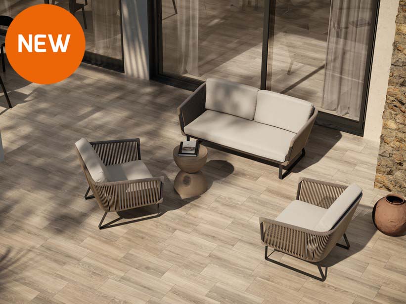 Rovere Natural Effect Outdoor Porcelain Tiles - Holiday Out Natural