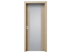 Interior Hinged Door with Glass Panel 70Xh210 cm Hemp