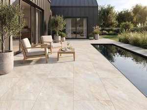 Fliese Karakorum White XOUT 60x120 Feinsteinzeug für Außenbereich Stärke 20mm rektifiziert Steinoptik Weiß