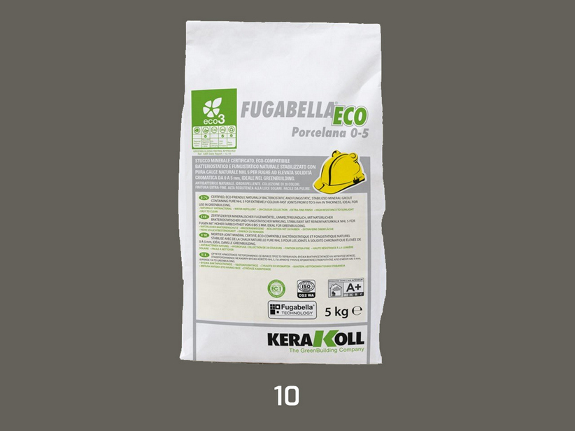 Fugenmörtel auf Zementbasis Anthrazit 5kg - Kerakoll Fugabella Eco 0-5 Antracite 10
