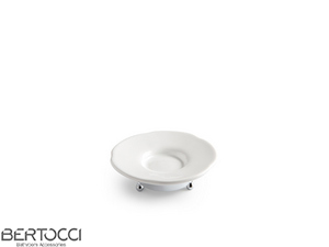 Soucoupe à poser Klimt céramique blanc brillant