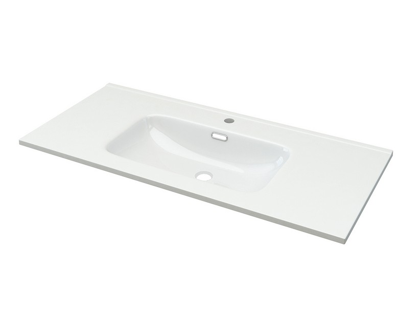 Aufsatzwaschbecken Unitop CLASSIC 101x46 cm Ceramica Weiß Glänzend