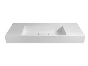 Lavabo à encastrer Unitop Quadro 120x48 en résine blanc brillant