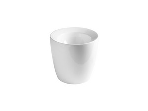 Lavabo Semi Freestanding Kracklite H45 cm in Ceramica Bianco Lucido