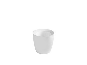 Lavabo Semi Freestanding Kracklite H45 cm in Ceramica Bianco Opaco