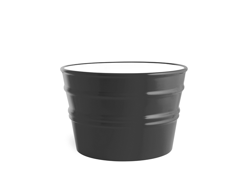 Hänge-/Aufsatzwaschbecken Bacile Midi Ø38 H24 aus matter grauer Keramik