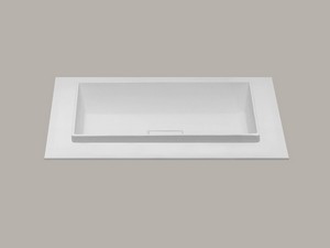 Lavabo Star 70,5x51,5 cm con Vasca a Semincasso in Resina Bianco Opaco