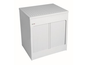 Lavacril Box 80X60 White with Shutter Sliding Door