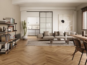 Liska Herringbone Brown Oak Effect SPC Flooring