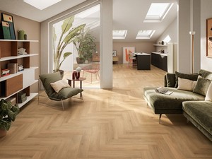 Liska Herringbone Natural Honey Oak Effect SPC Flooring