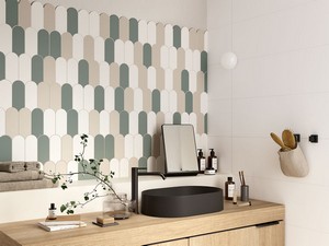 Revêtement mural Lollipop Mint 8x21,5 cm queue de paon vert