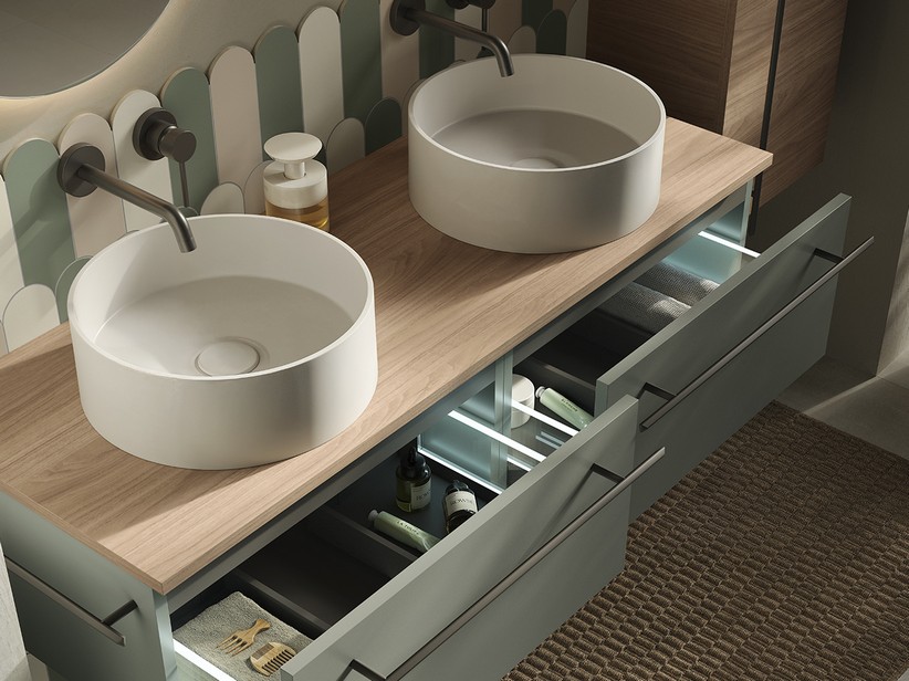 Meuble salle de bains série Lumi