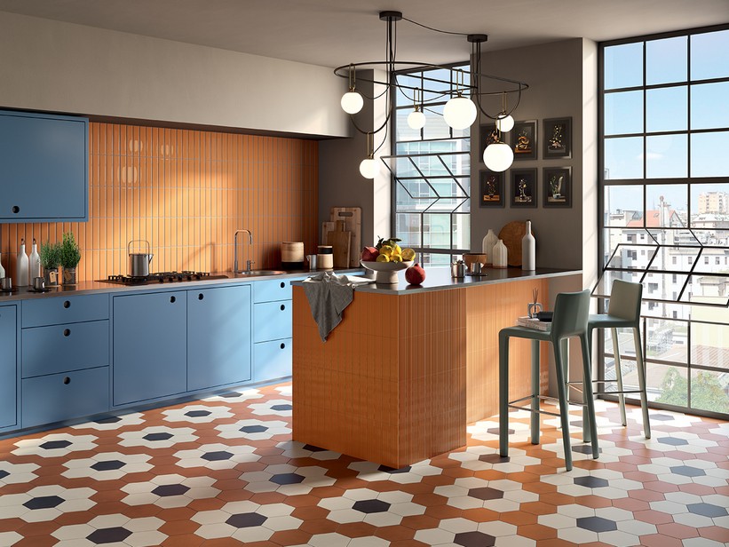 Wandfliese für Küche Einbrand 6x24,6 - Mahjong