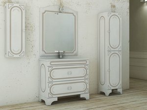 Meuble de salle de bains Matisse Arte Povera 90 cm 2 tiroirs décapé