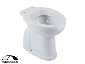 Stand-WC Casual+ H49 cm Abfluss auf der Wand mit Öffnung vorne Weiß