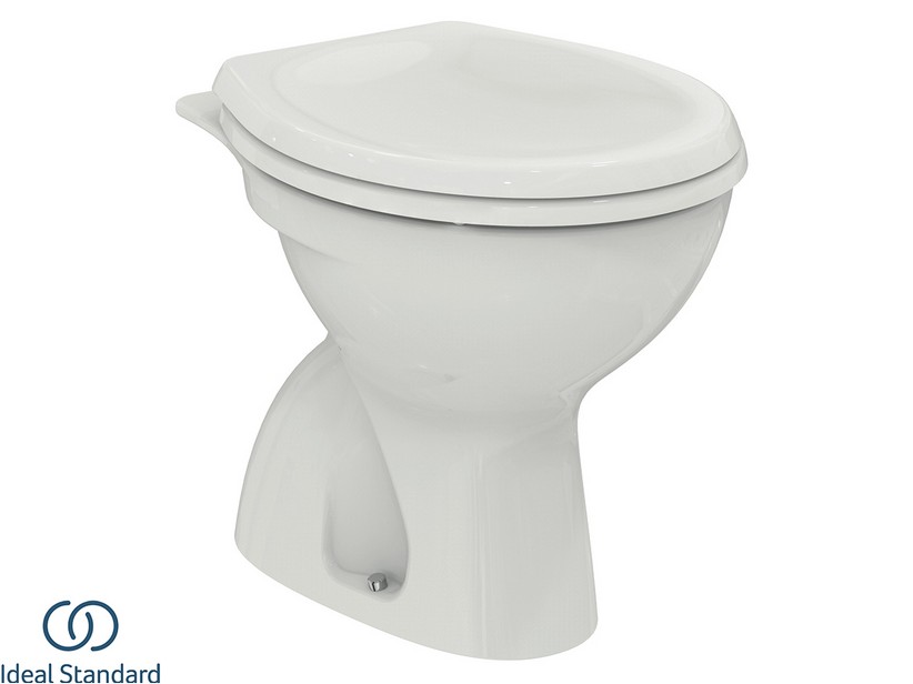 Distanziertes Stand-WC Ideal Standard® Quarzo-Eurovit Abfluss auf dem Fußboden Weiß glänzend