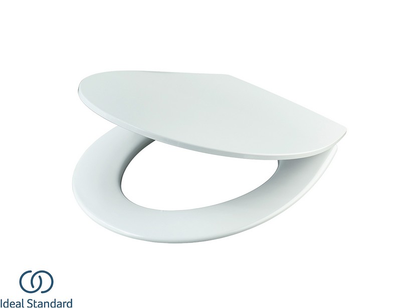 IDEAL STANDARD® QUARZO-EUROVIT TOILET SEAT GLOSSY WHITE WITH METAL HINGES