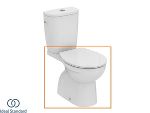 Monoblock-WC Ideal Standard® Quarzo-Eurovit mit vertikalem Abfluss Weiß glänzend